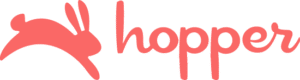 hopper logo horizontal coral